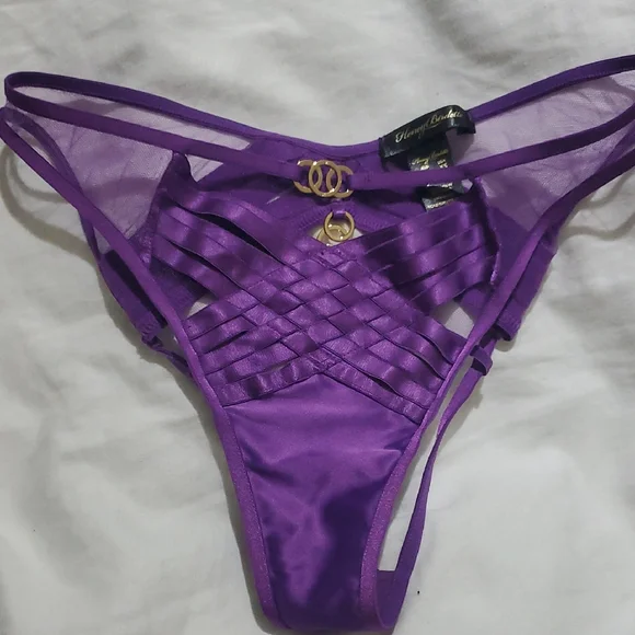 Honey Birdette Purple Strappy Panties - Picture 1 of 7